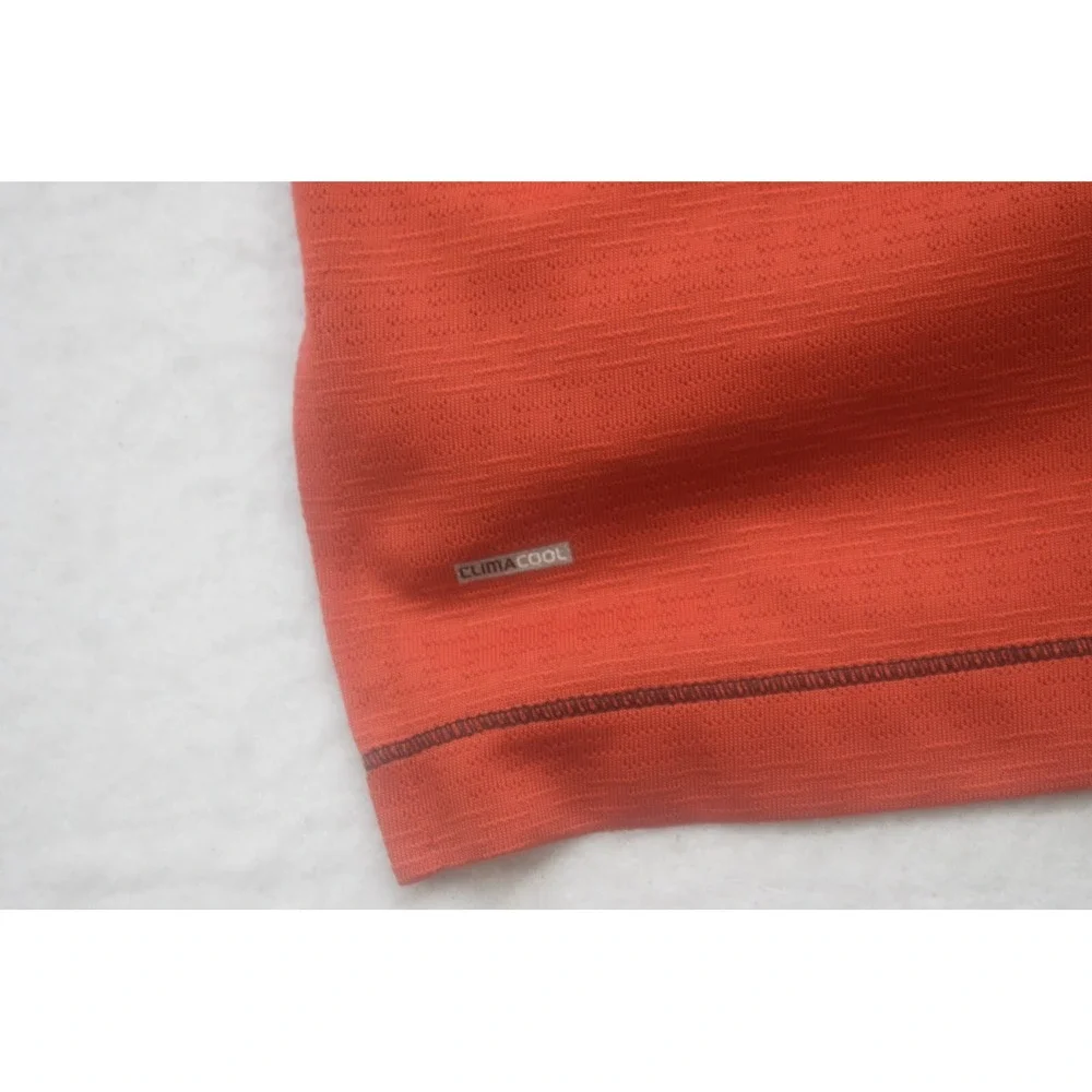 Adidas Golf Polo ClimaCool Performance Short Sleeve Orange Mens Size 2XL XXL